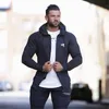 Felpe con cappuccio Tuta sportiva Running Uomo Set di abbigliamento Palestra Abbigliamento sportivo Tuta Fitness Body Building Uomo Felpe con cappuccio + Pantaloni Completo da jogging