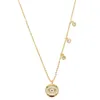 Wholesale- lucky evil eye charm necklace cz drop elegance fashion jewelry women elegance fashion pendant necklaces