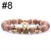 8mm elastische kroon natuursteen armband vulkanische rots armbanden ingelegd zirkoon handgemaakte yoga kralen energie bangle unisex sieraden cadeau