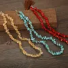 2019 Healing Stone Collares Cristales de Chakra para Las Mujeres Joyería Del Caramelo Arco Iris Piedra Natural Colgante Collar Alambre Envuelto Amatista Cruda