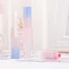 空のリップ光沢の管ピンクの青い勾配のリップ釉薬チューブのDIYの口紅化粧品の梱包容器50pcs /ロット