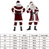 Christmas Decorations Deluxe Velvet Santa Claus Suit Adult Mens Costume Gloves ShawlhatTopsbeltFoot Covergloves Cosplay Hig3630263