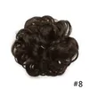 Doris 1pcs röriga hårbullar Scrunchies Förlängning lockig vågig elastisk syntetisk chignon för kvinnor