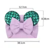 16 Style Cartoon Pailletten Maus Ohren Stirnband Pailletten Bug Headwraße Elastizität Bowknot Haarbänder Haar Bögen Baby Mädchen breites Halloween HA6478001