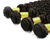 Partihandel 10pieces/Lot Deep Wave Bundles Hårförlängningar Curl 10-28 tum 10pieces Natural Color 100% Human Hair Wefts