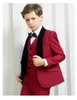 Guapo chal de un botón con solapa para niño, diseñador completo, traje de boda para chico guapo, atuendo para niños, chaqueta hecha a medida, pantalones, chaleco a22