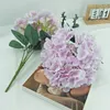 Bouquet d'hortensias 5 têtes 47 cm de long fleurs en soie hortensia en soie fleurs artificielles mariage fleur décorative décorations pour la maison