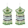 أزياء Devil's Eye Small Beads Tassel Summer Style Drop أقراط الحفلات الزفاف المجوهرات