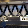 3MX6M black White Wedding Backdrop with silver sequin stage swag Wedding Photo Booth Backdrops for Party Christmas Decor