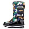 Mode ontwerper vrouwen mannen laarzen zwart blauw rood camo halve laars heren sneeuw winter laarzen waterdicht platform booties 36-46 groothandel