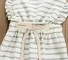 Menina bebê macacão listrado meninas suspender macacão recém-nascido recém-nascido macacão playsuits roupas de bebê 4 desenhos DW4888