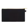 20cmX10cm Natural Black White 12oz Canvas DIY Project Pouches Makeup Cosmetic Bag with Golden Silver Zipper & D Ring