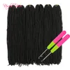 Dreadlocks Ombre Blonde Estensioni dei capelli all'uncinetto Pure Long Synthetic Hair Weave 18 pollici Intrecciare i capelli Sister Micro Locks Ganci dritti gratuiti