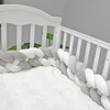 Baby Bed Protector stötfångare Nyfödd 4 Twist Pure Cotton Weave Plush Knot Crib Decor Ball Protector Spädbarnsrum Bädd Decoration1