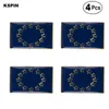 Rechteckige Anstecknadel mit Symbolen der Europäischen Union, 4 Stück