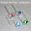 Hookahs Glass Nectar kits con 10 mm 14 mm puntas de cuarzo néctar plataformas petroleras bongs tubería de agua de silicona pipas de paja