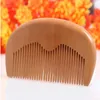 200pcs / lot transporte rápido personalizado gravado o seu Logo Natural Peach madeira Comb Barba Pente de bolso Comb 11.5 * 5.5 * um centímetro