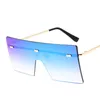 Lunettes de soleil de designer en gros de luxe pour femmes marque lentille colorée lunettes de soleil carrées femme dégradé unisexe miroir nuances