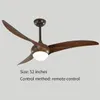 DC Variable Frequency Ceiling Fan Lights Simple Fashion 52 inch Restaurant living room Remote Control Mute Ceiling fan lights