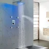 Dulabrahe 12x8 tum solid mässing badrum dusch kran set badkar mixer kranar döljer regn duschsystem ledt badduschhuvud