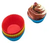 Frete grátis Silicone Cupcake Liners Molde Muffin Casos de Forma Redonda Cup Ferramentas Bolo Bakeware Ferramentas de Pastelaria Bolo Mold