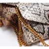 Womens 새로운 패션 야생 레트로 뱀 계층 적 계층 허리 가방 체인 장식 허리 가방 전화 가방 분리형 여성 포켓