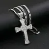 Fashion- Cross Pendant Necklaces for Men Women Designer Mens Bling Diamond Cross Pendants Cuban Link Chain Christian Necklace Jewelry