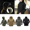 Mens Plus Size Winter Outdoor Hunting Coat Thicken Lining Hooded Tactische Jas Waterdichte Soft Shell Windbreaker D25