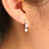 Fashion- Brincos Earings Tear Drop Cubic Zirconia Earringst Girl Women jewelry Gift 925 Sterling Dangle Small Earring