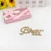 50PCS Baby Shower Favors Gold Bottle Opener in Gift Box Newborn Baptism First Communion Souvenir Birthday Party Giveaways For Guest