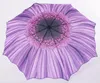 wholesale 10pcs Fashion Sunflower Pattern Three Folding Umbrella Women Men Sun/Rain Large Beach Umbrellas Parasol