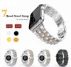 Bracelet en métal de luxe en acier inoxydable Bracelet pour montre Apple série 4 40mm 44mm lien bracelet bracelet ceinture Bracelet pour iWatch Accessoires