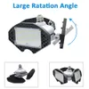 LED Garagelichten vervormbare LED Garage Plafondverlichting 60W 80W CRI 80 LED High Bay Lamp met 3 verstelbare panelen