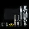 Nector Collectors Dab Straw Mini tuyaux à main avec kit de collecteur de clous en titane Plat Dabber en verre 10 mm Joint NC01