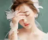 Bride Korean hair accessories white butterfly headdress wrist flower mesh hair band wedding dress