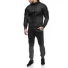 Yeni Erkekler Trailsuit 2 adet set moda kapüşonlu ve fitness pantolon erkek kapüşonlu sweatshirt ceket jogger spor giyim erkek kıyafetleri