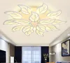 Leaf LED Ceiling Light Acrylic Chandelier Lighting Aluminum Lamp 3/5/9/12/15 heads for Foyer Living Room Bedroom