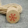 3*3cm round shape kraft christmas tree gift tag 500pcs +500 string for christmas favors/baby toy display package