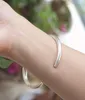 Hand miao silver classic plain face smooth solid thick bracelet Chinese miao silver bracelet gift for men and women