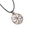 7 pétales fleur pendentif dames couleur arc-en-ciel pendentif romantique collier vêtements quotidiens sauvage