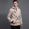 Бесплатная Доставка 2019 Новый Дизайнер ouble Harding Colread Crown Create Mens Mens Overcoat Длинные Рукава Мужская Одежда Бизнес Верхняя одежда