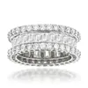 choucong 2019 Eternity Promise Ring 925 prata esterlina um diamante Zircon cz noivado casamento banda anéis para homens mulheres pendant presente