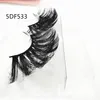 Fluffy Lashes 1 Pair 25mm False Eyelashes Thick Multi-Layer Eyelash Cross Factory Wholesale