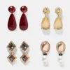 Beste dame mode za resin drop earring voor vrouwen bruiloft sieraden boho elegante glanzende bengelende verklaring oorbellen kerstcadeaus