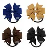 Baby Girls Bow Headband 20 Colors Turban Solid color Elasticity Accessories fashion Kids Boutique bowknot Band RN80236387029
