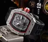 Großhandel Mode Herren Luxusuhren Alle Zifferblatt Arbeit Chronograph Diamant Lünette Iced Out Designeruhren Quarzwerk Sport Armbanduhren