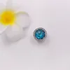 Andy Jewel 925 Sterling Silver Beads 장미 빛 빛나는 하트 매력 매력에 맞는 유럽 판도라 스타일 보석 팔찌 목걸이 791725NBP