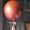 4D mutlu doğum günü kutlaması balon dekorasyon kademeli renk değişikliği dairesel alüminyum kaplama balon festivali parti balon