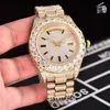 Luxury herenontwerper horloges 45 mm Iced Out Watch All Diamond Automatic Movement Sweep Self Wurding PolsWatches6934131