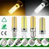 Dim LED Ampul G4 G9 E11 E12 E14 E17 BA15d 5730 SMD 80 LED Lamba Ampul Silikon Aydınlatma Saf Sıcak Beyaz AC110V 220V